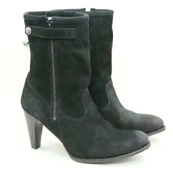 Sendra 10603 Cortez Women's Black Suede Leather With Shearling Boots Size US 10 - Picture 2 of 11